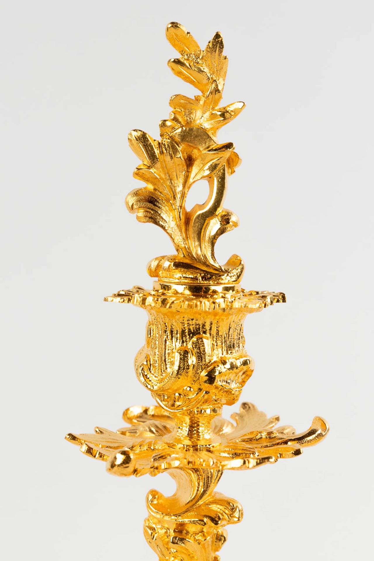 Three table candelabra, gilt bronze and Boulle, tortoise Shell and copper inlay. Napoleon 3, 19th C. - Image 10 of 12