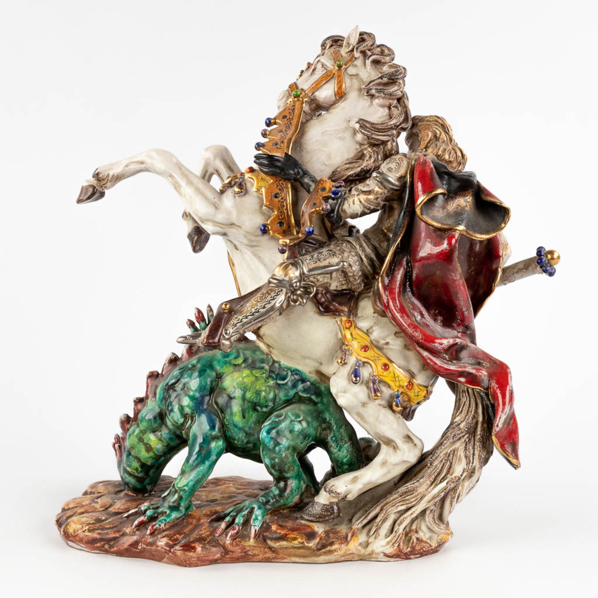 Paolo MARIONI (XX) 'Saint George Slaying the Dragon' (D:22 x W:36 x H:38 cm) - Bild 5 aus 18