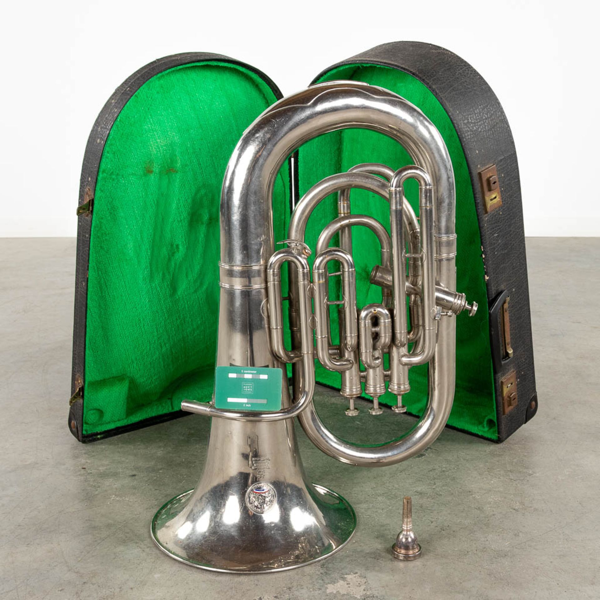 A Brass Tuba, Musical Instrument. The Netherlands, 20th C. (D:47 x W:65 x H:33 cm) - Image 2 of 12