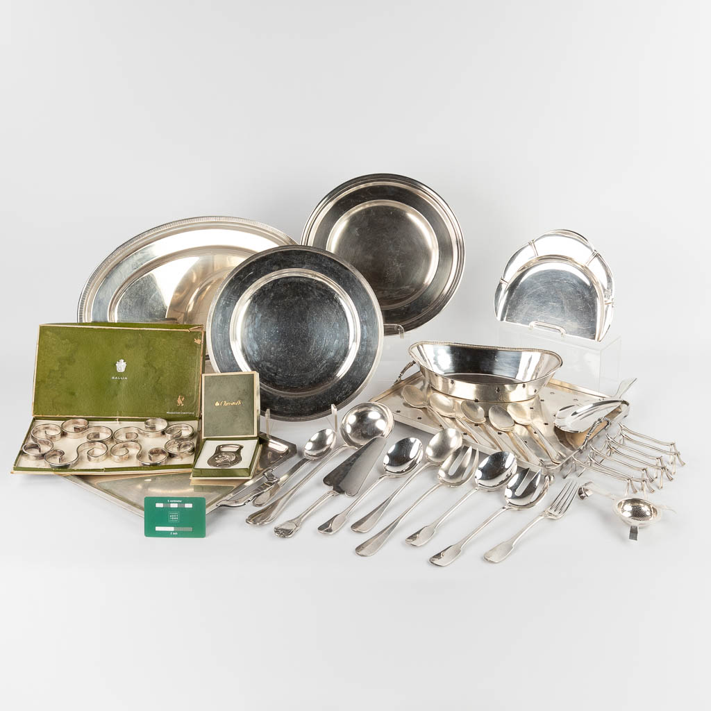 Christofle, Wiskemann, Fironnet, a large collection of serving accessories, silver-plated metal. (D: - Image 2 of 32