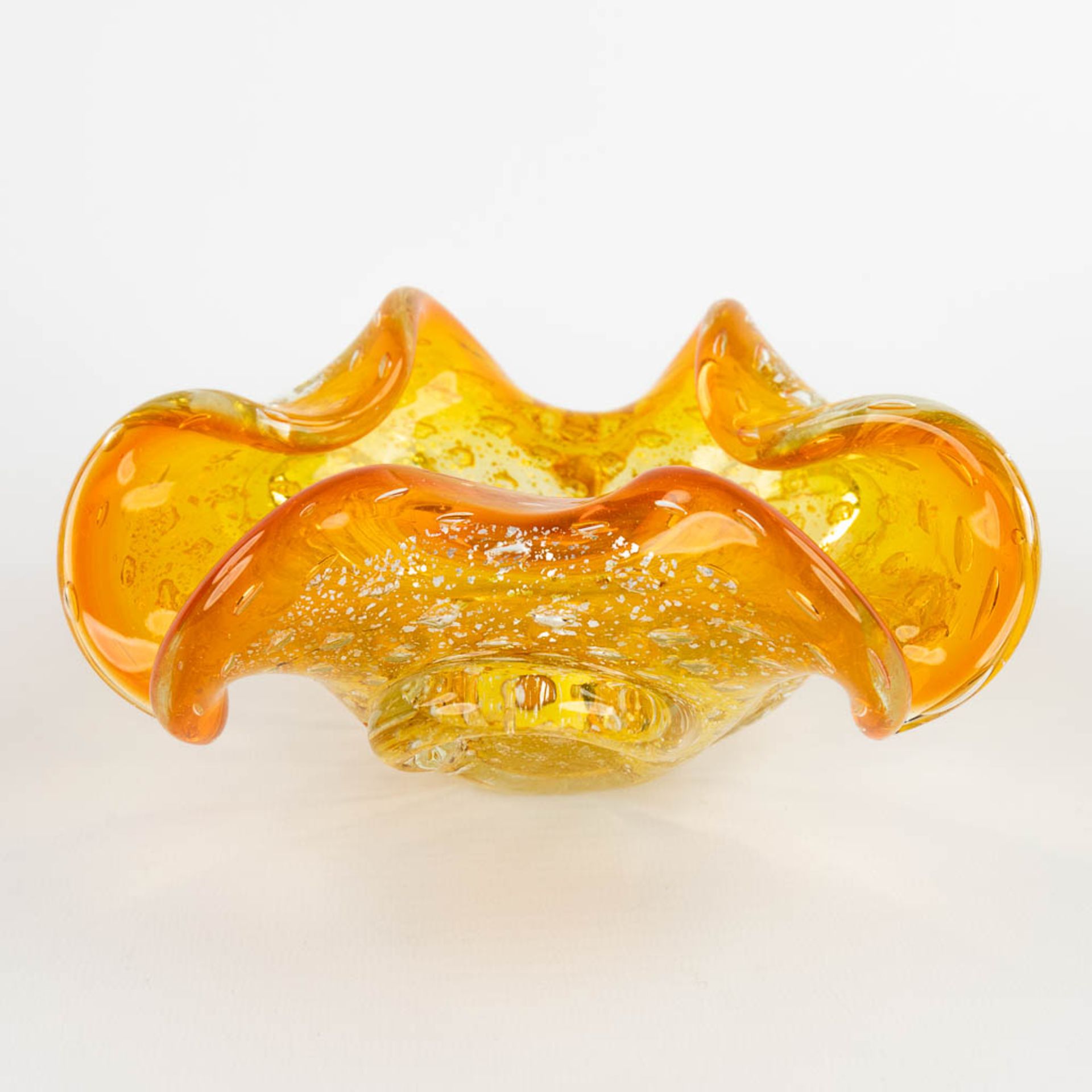 Two pieces of art glass, Sea shell and a bowl, Murano, Italy. (D:23 x W:34 x H:9,5 cm) - Bild 9 aus 14