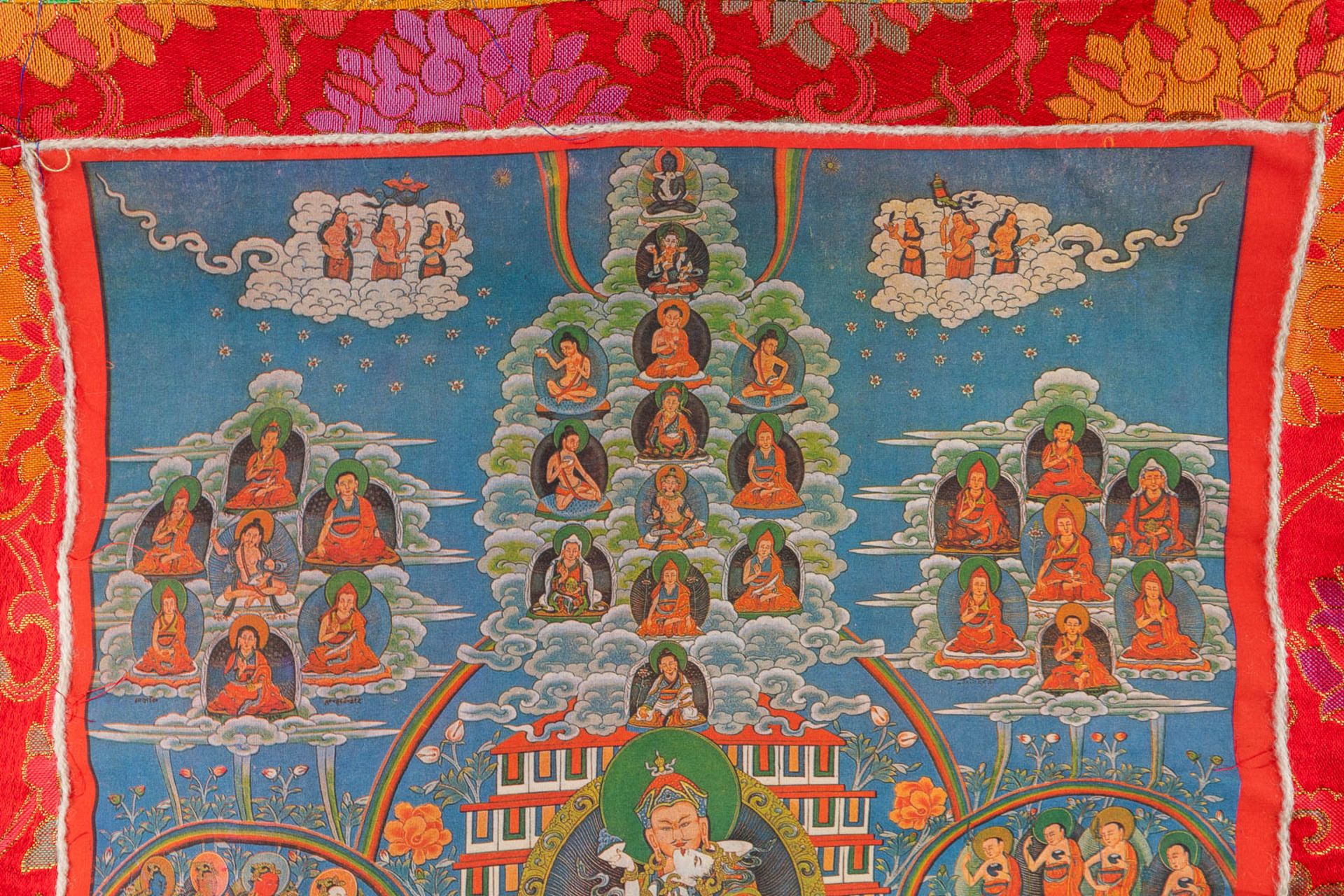 Tree Oriental and decorative Thangka. 20th C. (W:60 x H:63 cm) - Image 17 of 17