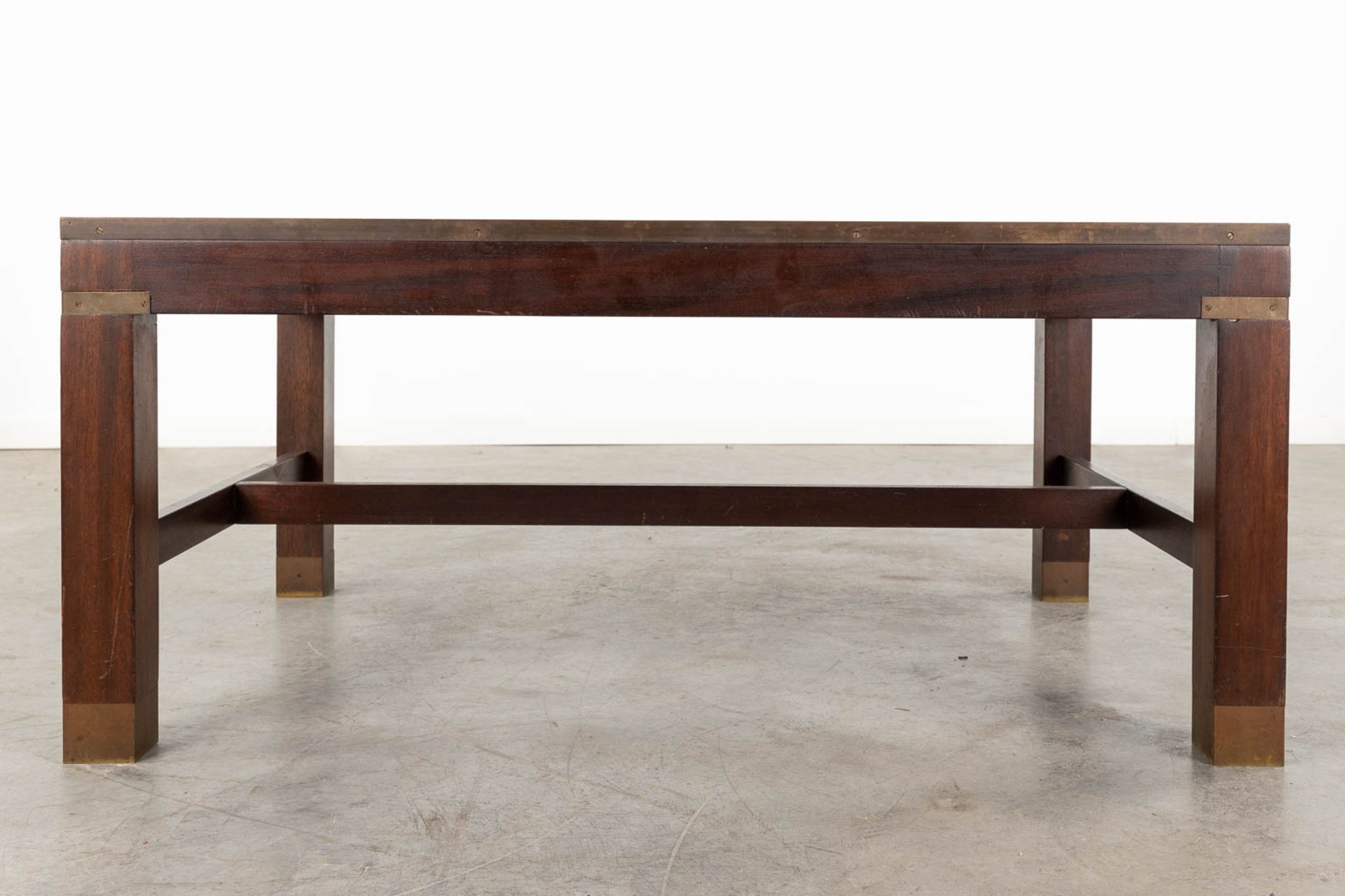 A mic-century coffee table with 'Mappa Mundi'. (D:72 x W:105 x H:46 cm) - Image 3 of 14