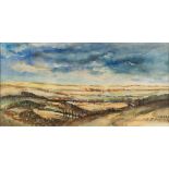 Floris JESPERS (1889-1965) 'Landscape' watercolour on paper. (W:46 x H:23 cm)