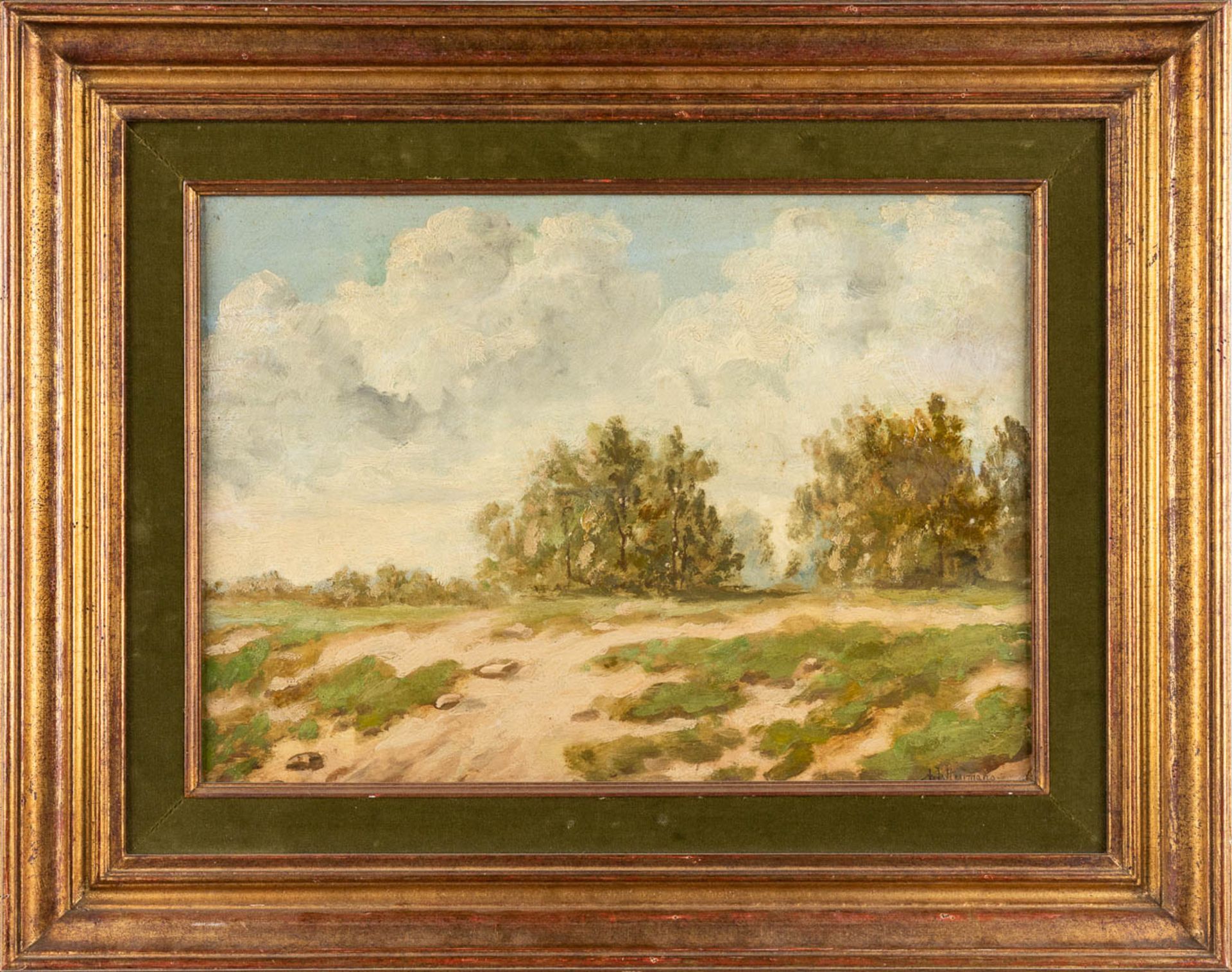 Adrien-Joseph HEYMANS (1839-1921) 'Landscape' oil on panel. (W:46 x H:33 cm) - Image 3 of 6