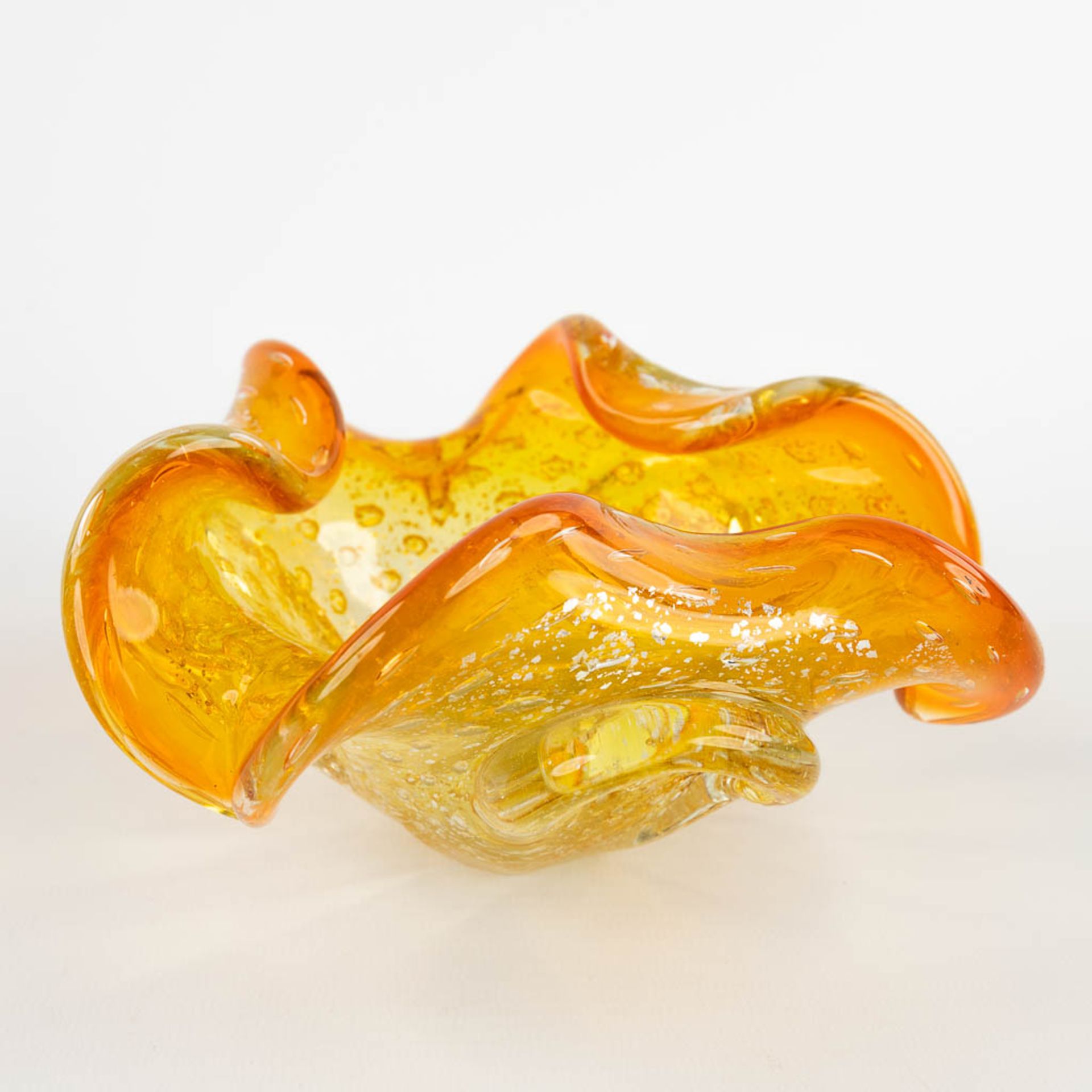 Two pieces of art glass, Sea shell and a bowl, Murano, Italy. (D:23 x W:34 x H:9,5 cm) - Bild 11 aus 14