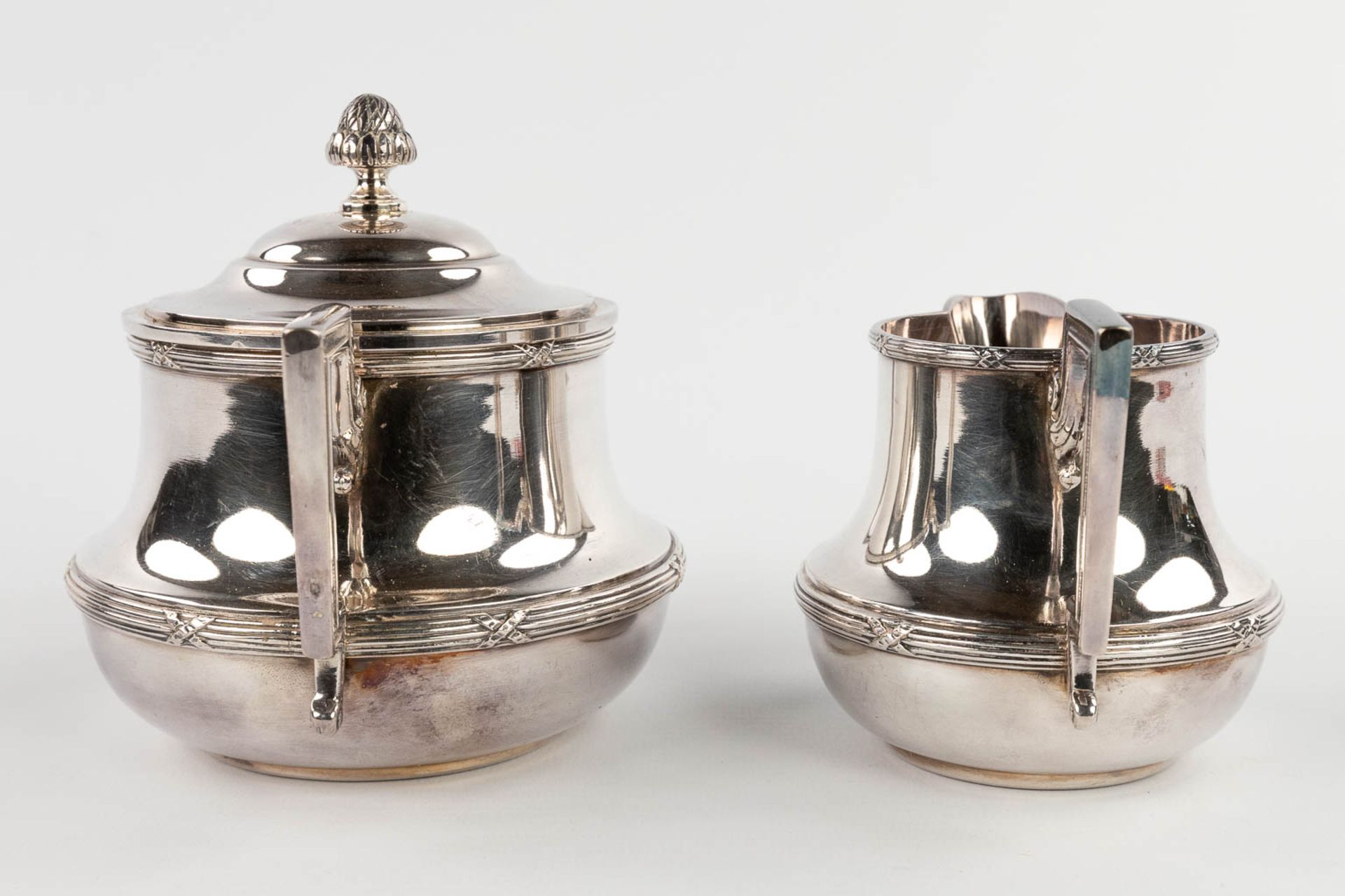 Wiskemann, a 5-piece silver-plated coffee and tea service made of silver-plated metal. (D:35,5 x W:5 - Image 16 of 22
