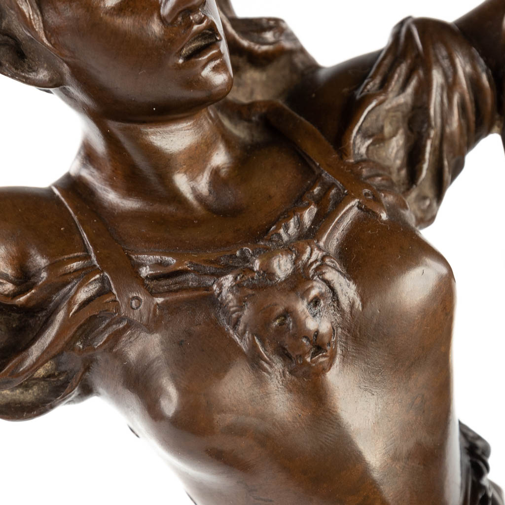 Adrien Etienne GAUDEZ (1845-1902) 'Pro Patria' patinated bronze. (D:23 x W:30 x H:59 cm) - Image 12 of 14