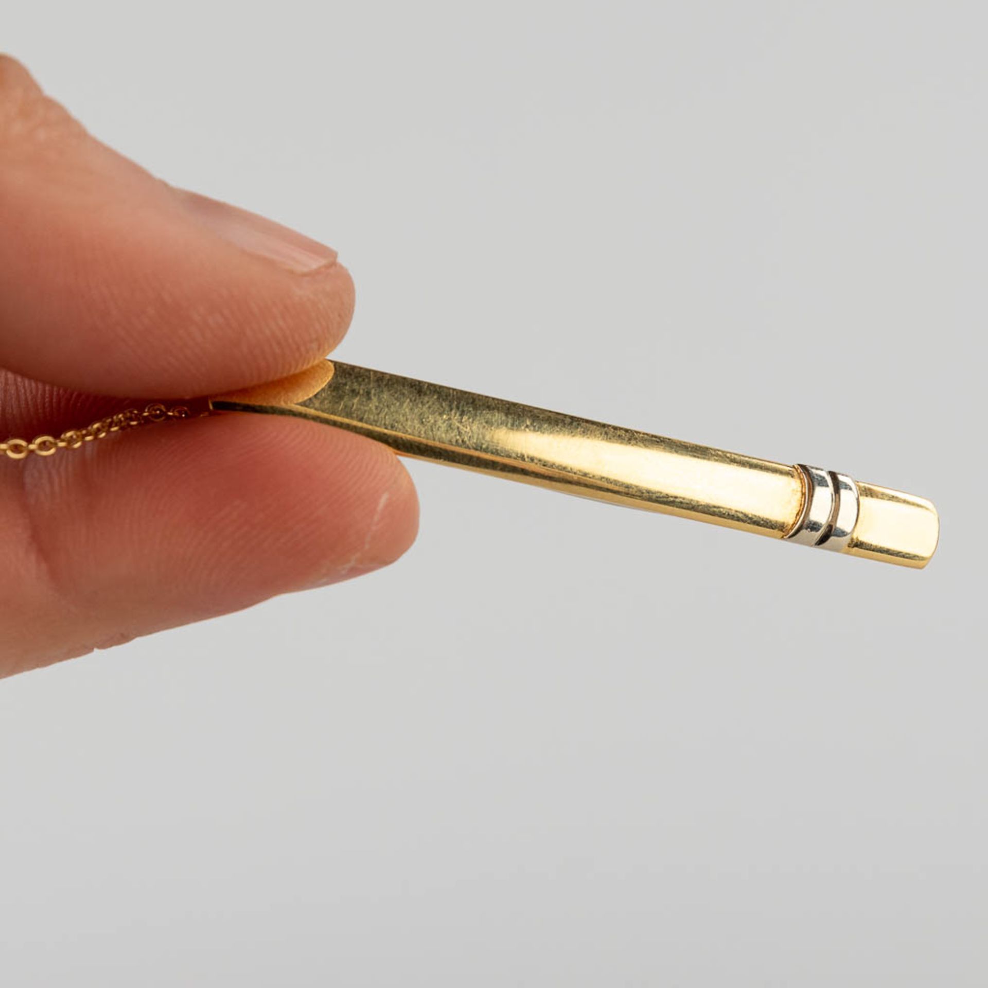A tie clip, 18kt gold, 8,28g. (W:5,5 cm) - Image 6 of 7