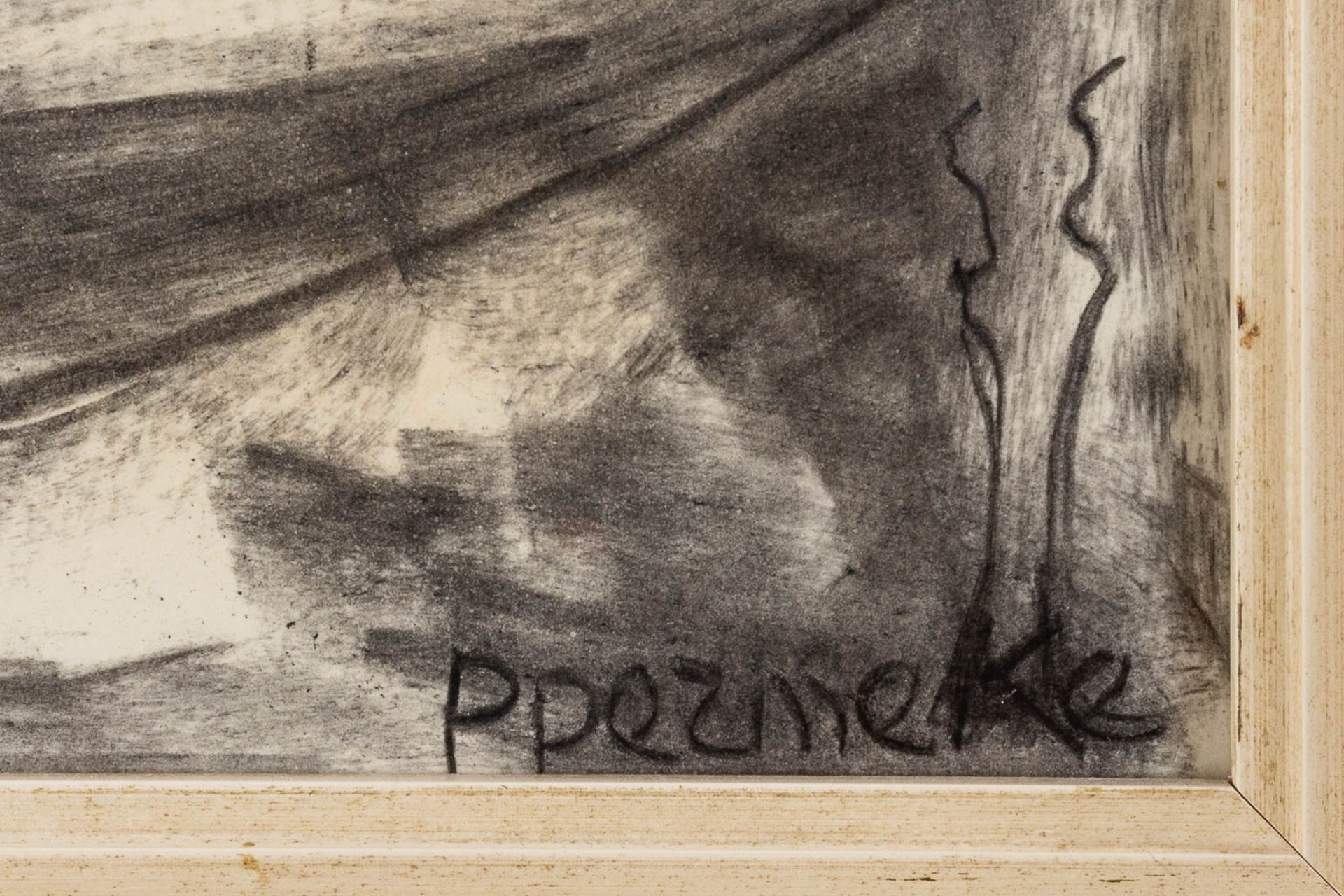 Paul PERMEKE (1918-1990) 'Reclined Nude' charcoal on paper. (W:34 x H:24 cm) - Bild 4 aus 5