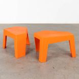 Arne QUINZE (1971) 'Pair of stools' Quinze &amp; Milan (D:46 x W:55 x H:35 cm)