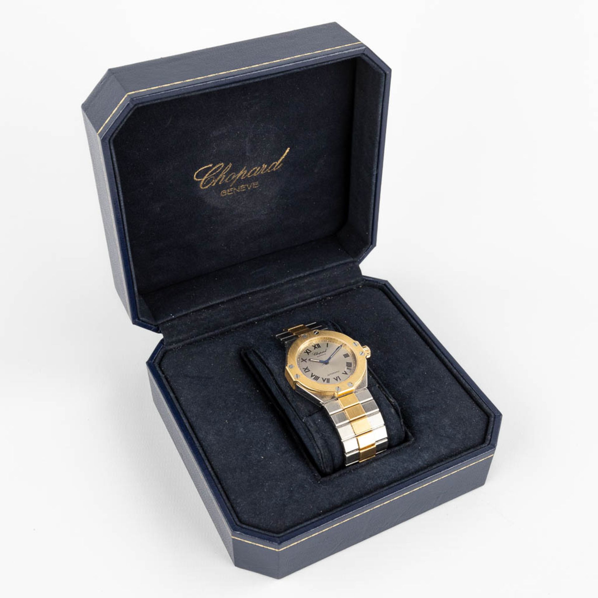 Chopard Saint Moritz, a men's wristwatch, 18kt yellow gold and steel. Box and papers. Reference 8300 - Bild 3 aus 16