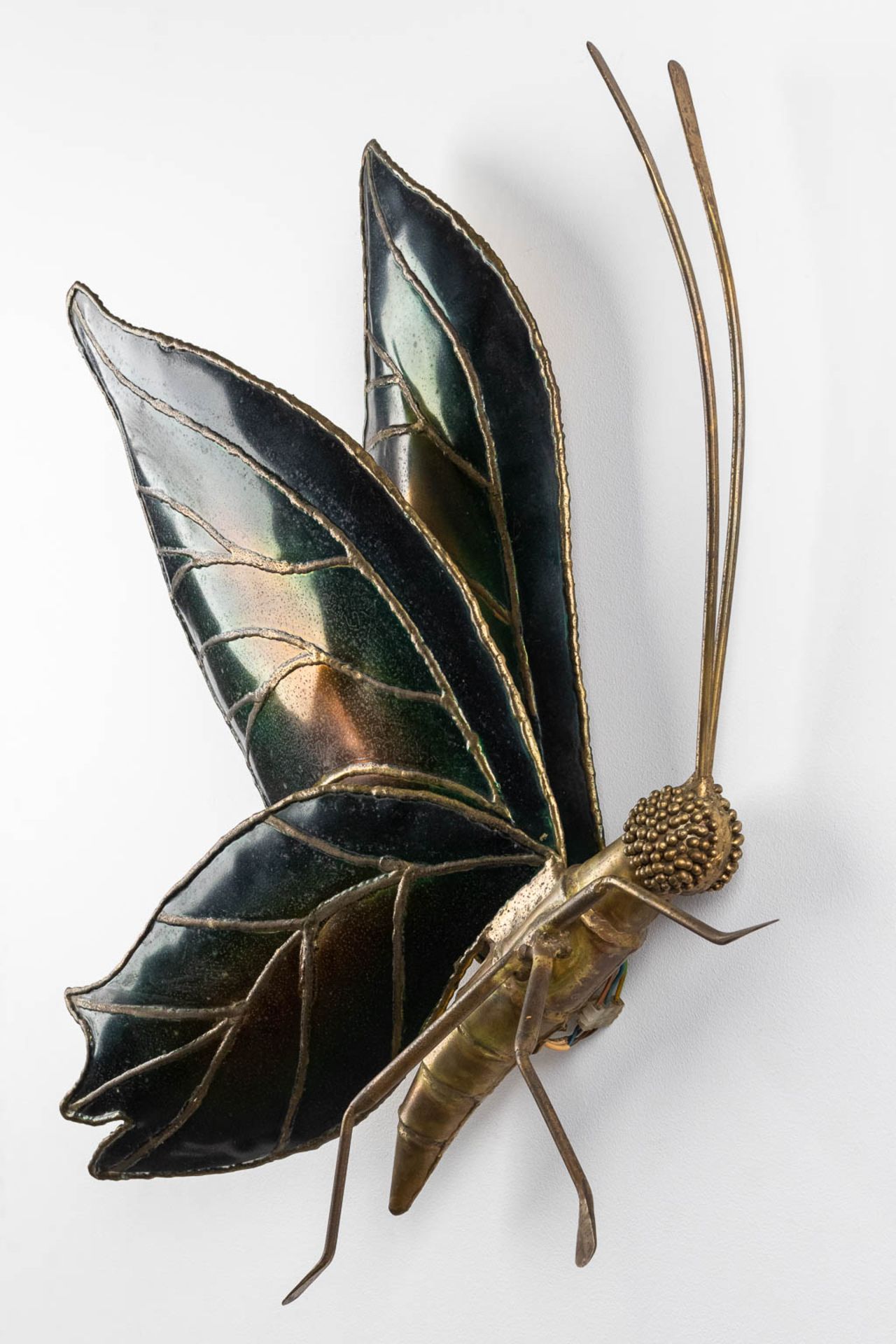 Henri FERNANDEZ (1946) 'Butterfly' a wall lamp, brass. (W:62 x H:69 cm) - Bild 6 aus 10