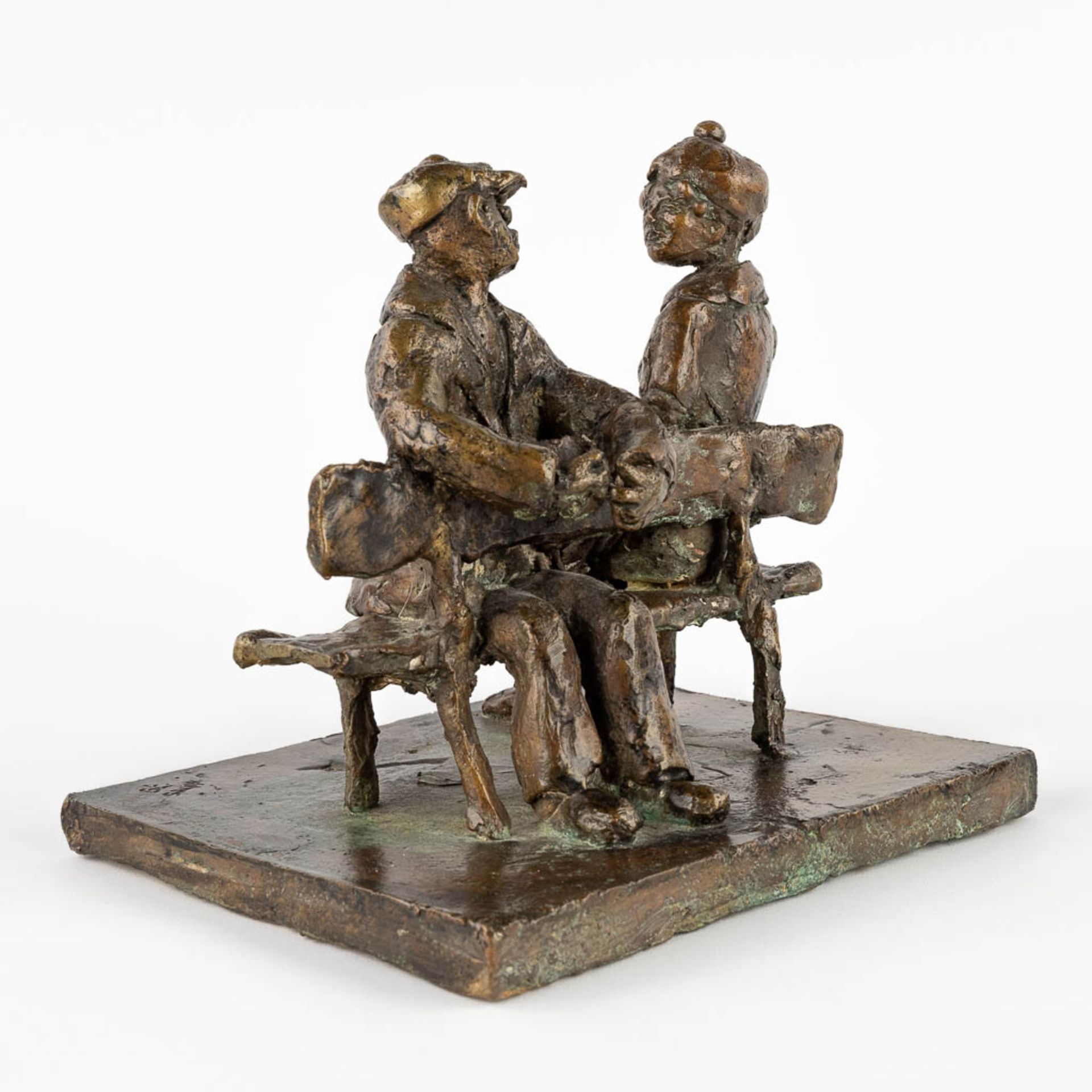 Jos WILMS (1930) 'The Bench' patinated bronze. (19)79. (D:18 x W:22 x H:20 cm) - Image 8 of 14