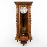 A Vienna regulator clock. Circa 1900. (D:19 x W:43 x H:104 cm)