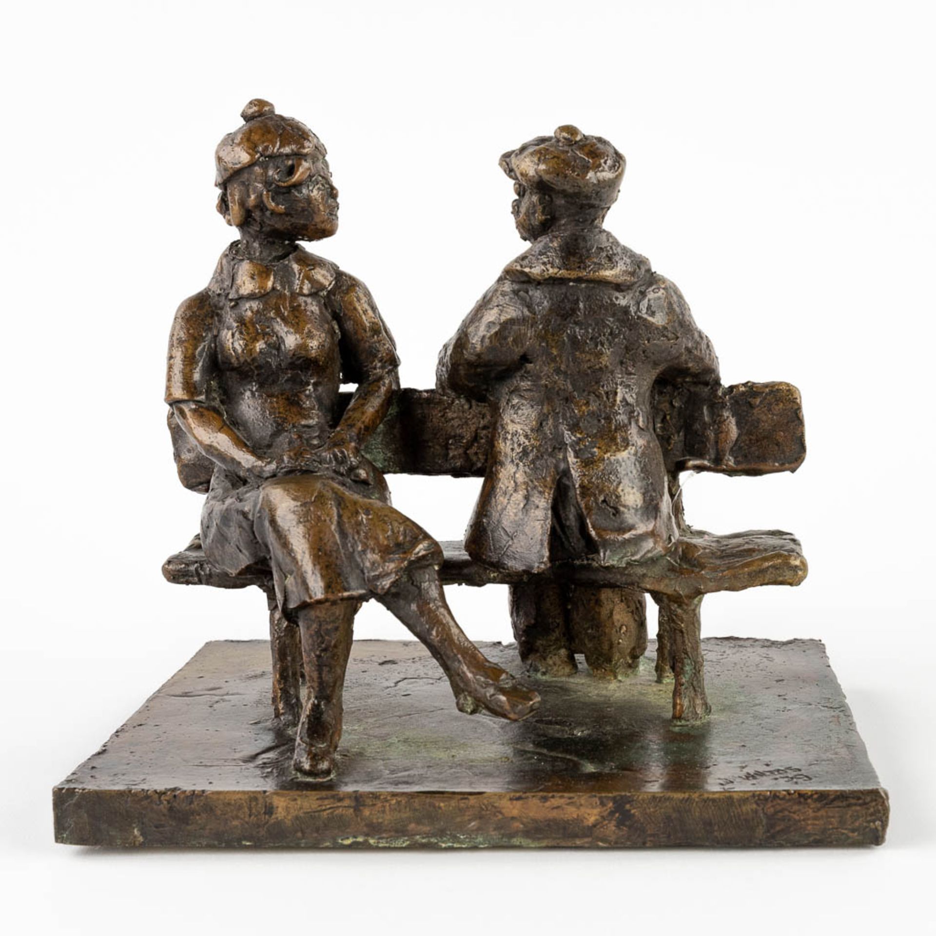 Jos WILMS (1930) 'The Bench' patinated bronze. (19)79. (D:18 x W:22 x H:20 cm) - Image 3 of 14