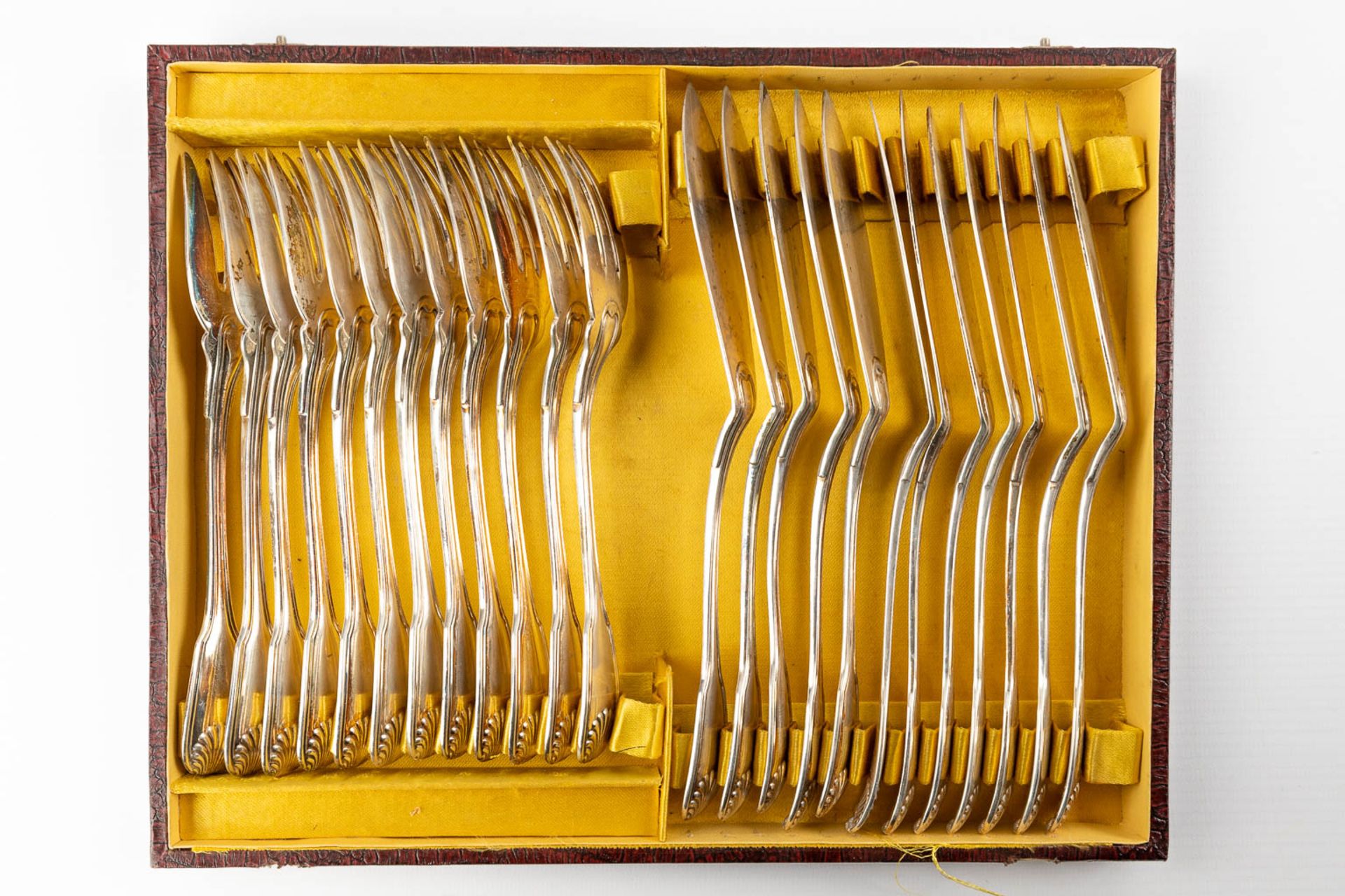 Lemaire &amp; De Vernissy, 'Cocquille' a silver cutlery set. Added Christofle 'Coquille'. 4,717 kg. - Image 10 of 24