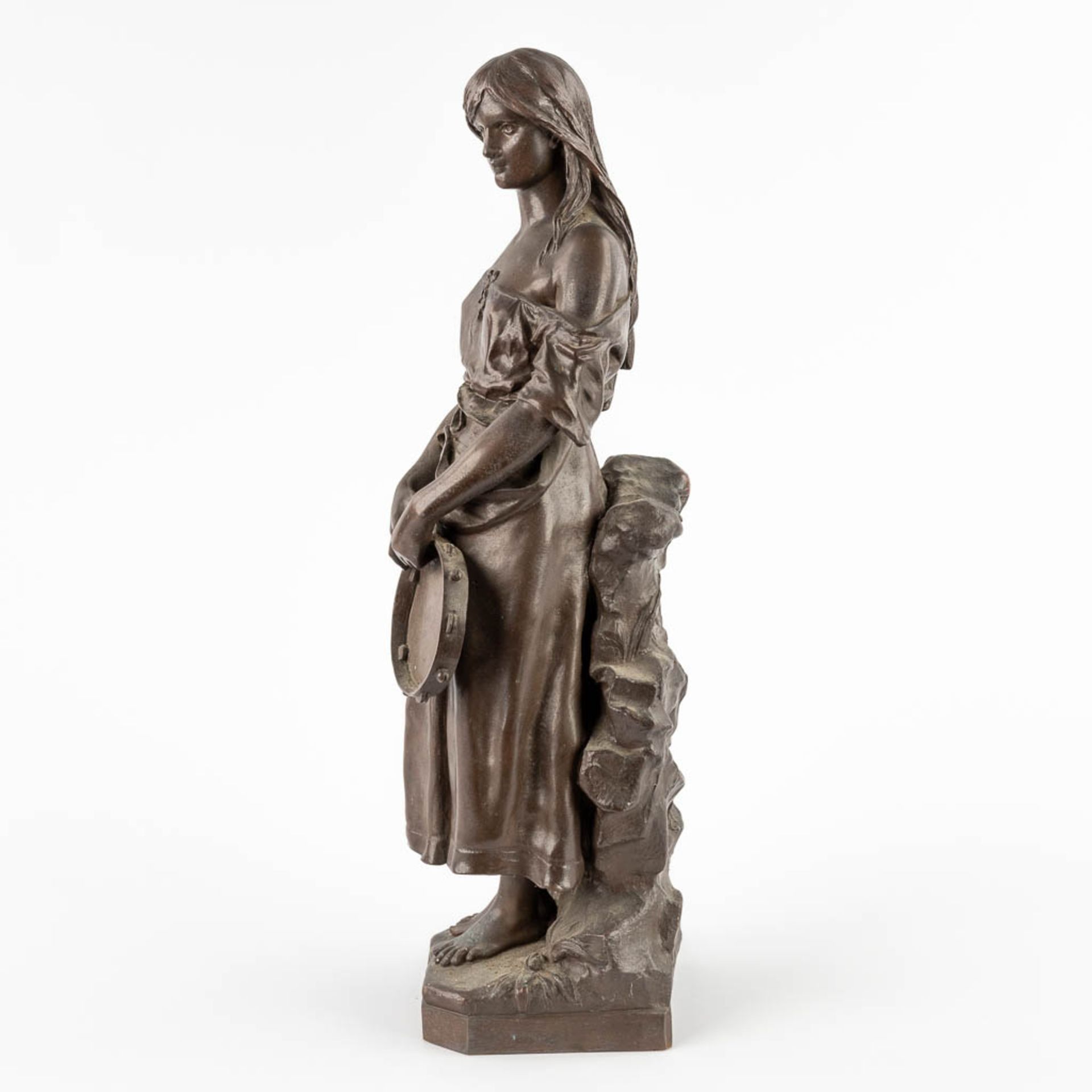 Eugène MARIOTON (1854-1933) 'Esmeralda' patinated bronze (D:14 x W:15 x H:45 cm) - Bild 7 aus 10