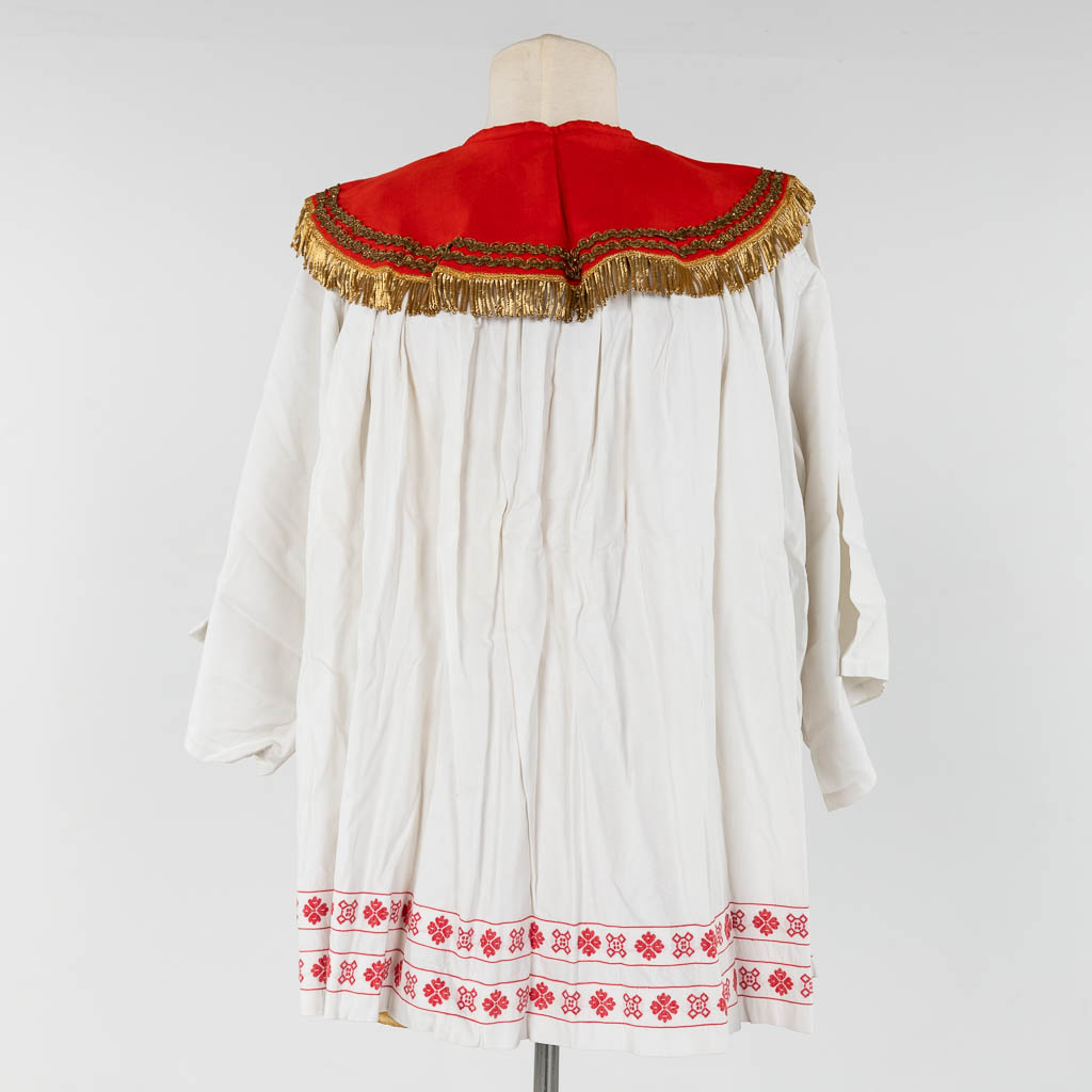 10 costumes for Choirboys, finished with embroideries and gold thread. 20th C. - Image 5 of 11