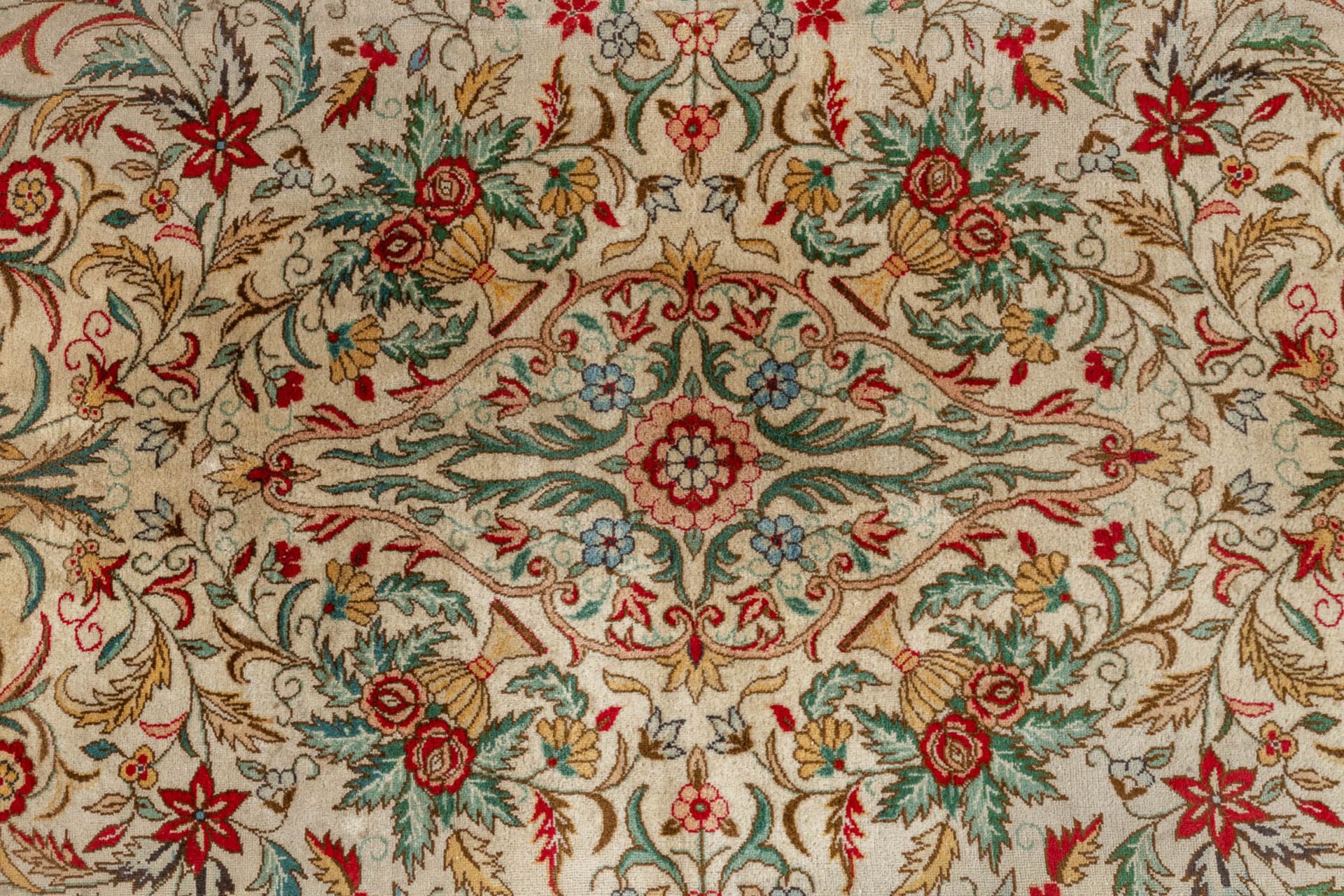 An Oriental hand-made carpet, Tabriz. (D:354 x W:254 cm) - Image 4 of 12