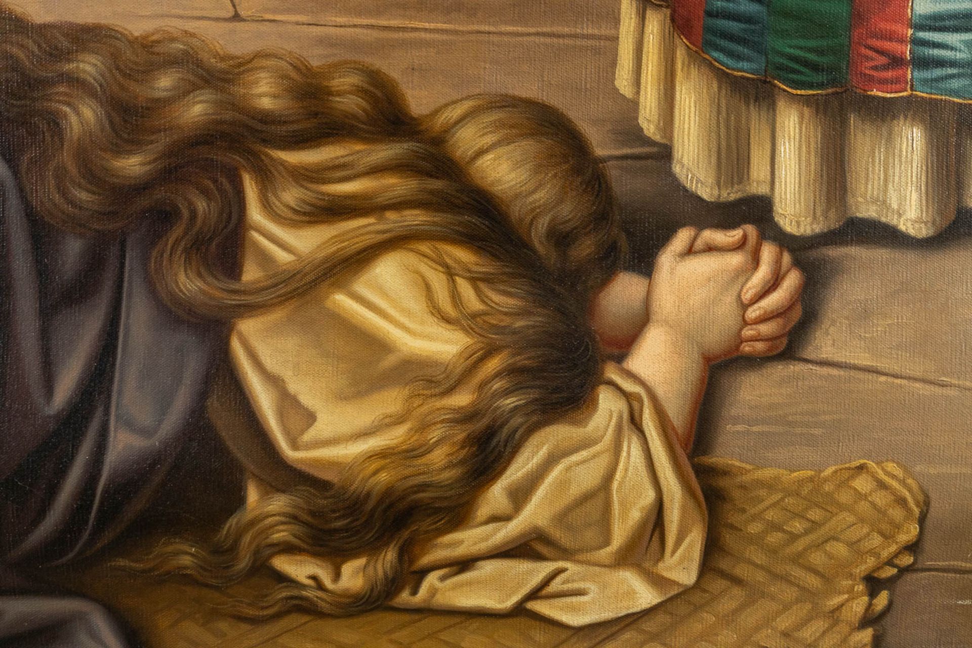After Jozef JANSSENS (1854-1930) 'Le Samedi Saint', oil on canvas. (W:221 x H:161 cm) - Image 8 of 14