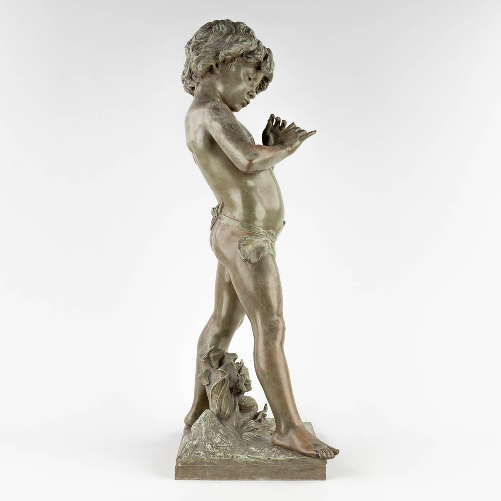 Jean-Louis GRÉGOIRE (1840-1890)(After) 'Boy with whistle' (D:27 x W:30 x H:80 cm) - Image 4 of 18