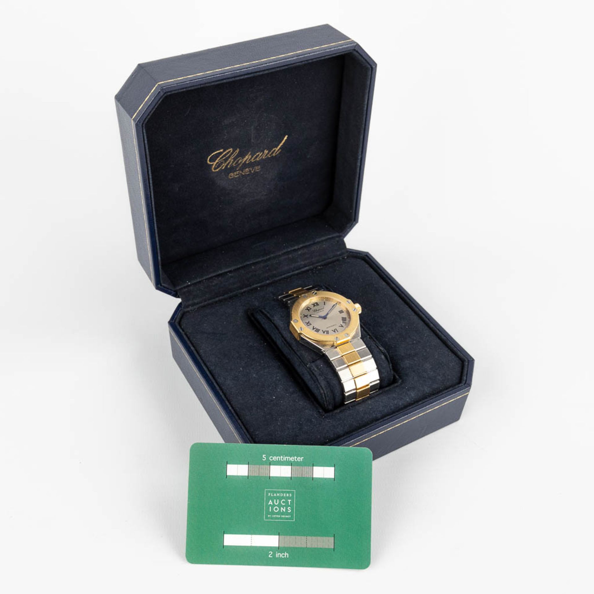 Chopard Saint Moritz, a men's wristwatch, 18kt yellow gold and steel. Box and papers. Reference 8300 - Bild 2 aus 16