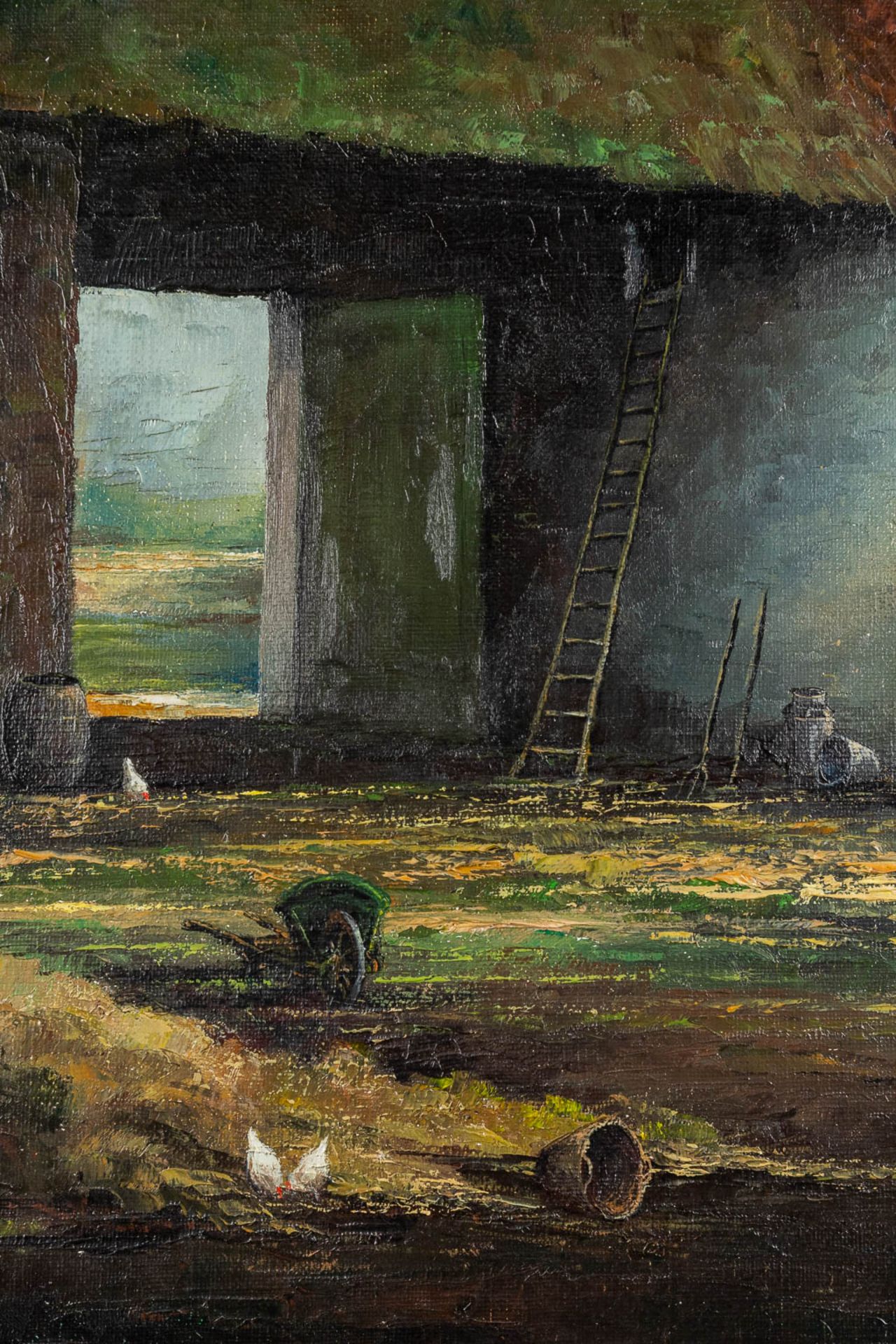 Pros COLPAERT (1923-1990) 'The barn' oil on canvas. (W:60 x H:50 cm) - Bild 4 aus 8