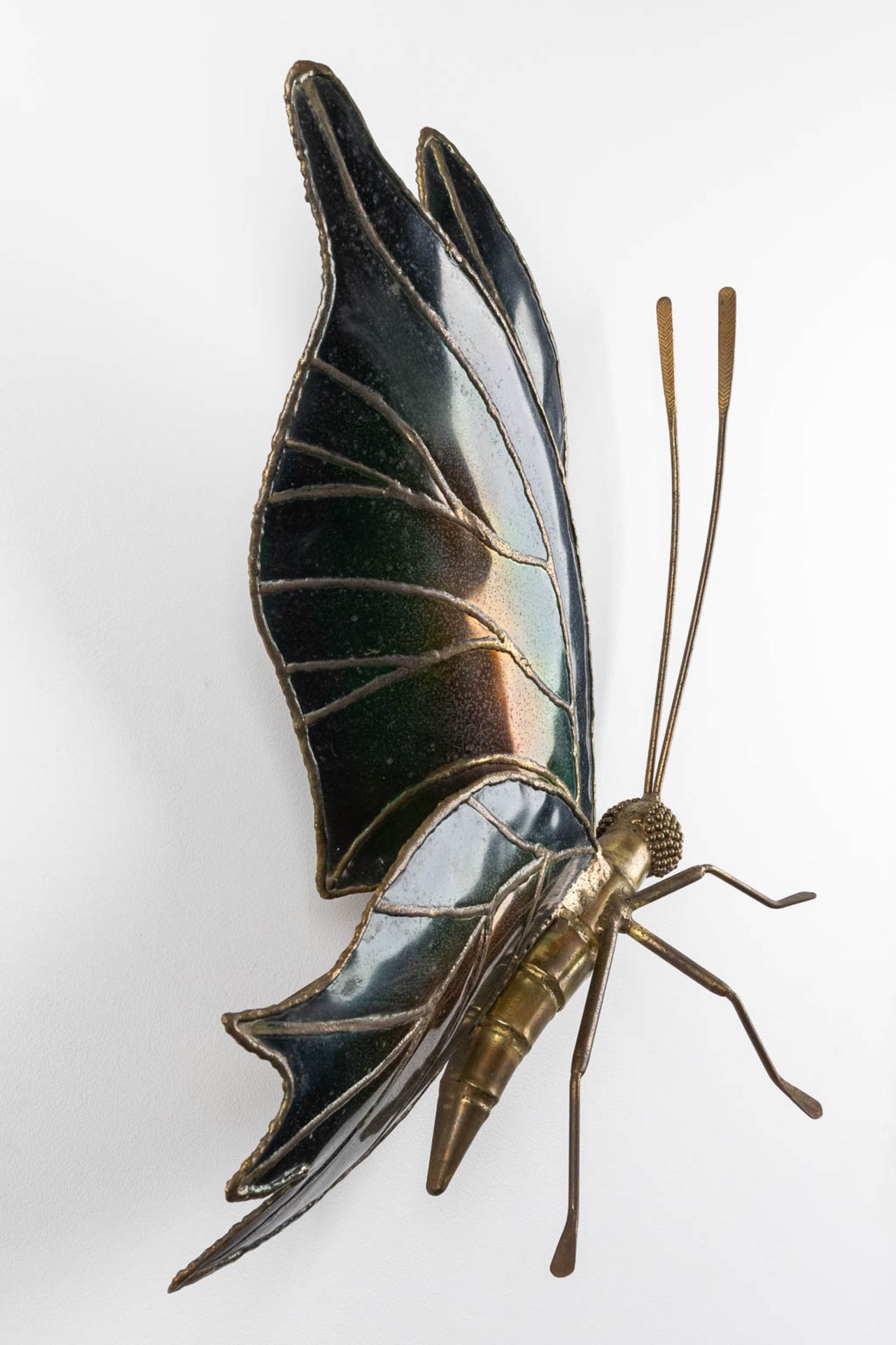 Henri FERNANDEZ (1946) 'Butterfly' a wall lamp, brass. (W:62 x H:69 cm) - Bild 7 aus 10