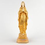 Dominique ALONZO (act.1910-1930) Mary, ormolu gilt bronze figurine, 19th C. (D:10 x W:10 x H:32 cm)