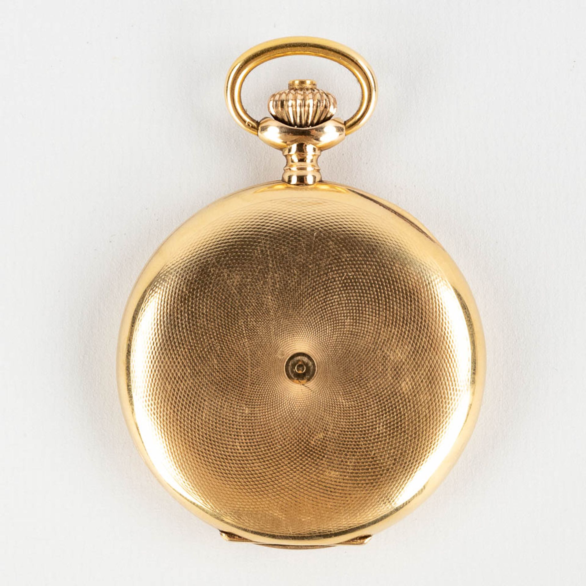 A 14 karat gold pocket watch. 20th C. (W:51 cm) - Image 7 of 13
