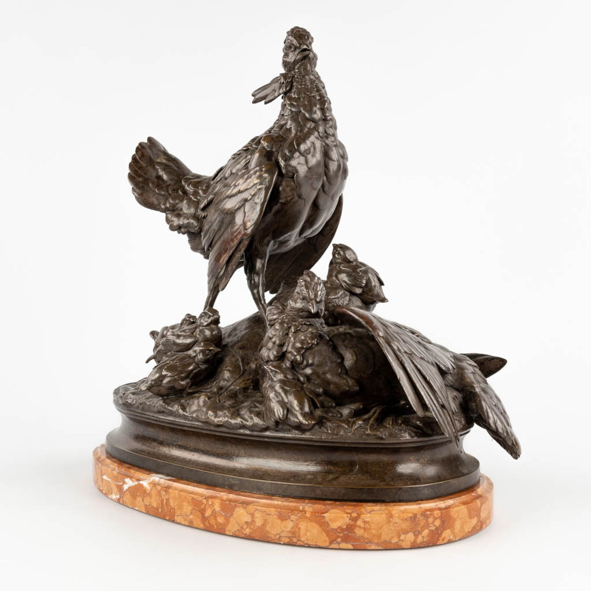 Alphonse ARSON (1822-1895) 'Partridge with chicks' patinated bronze. 1877. (D:22 x W:40 x H:41 cm) - Bild 7 aus 14