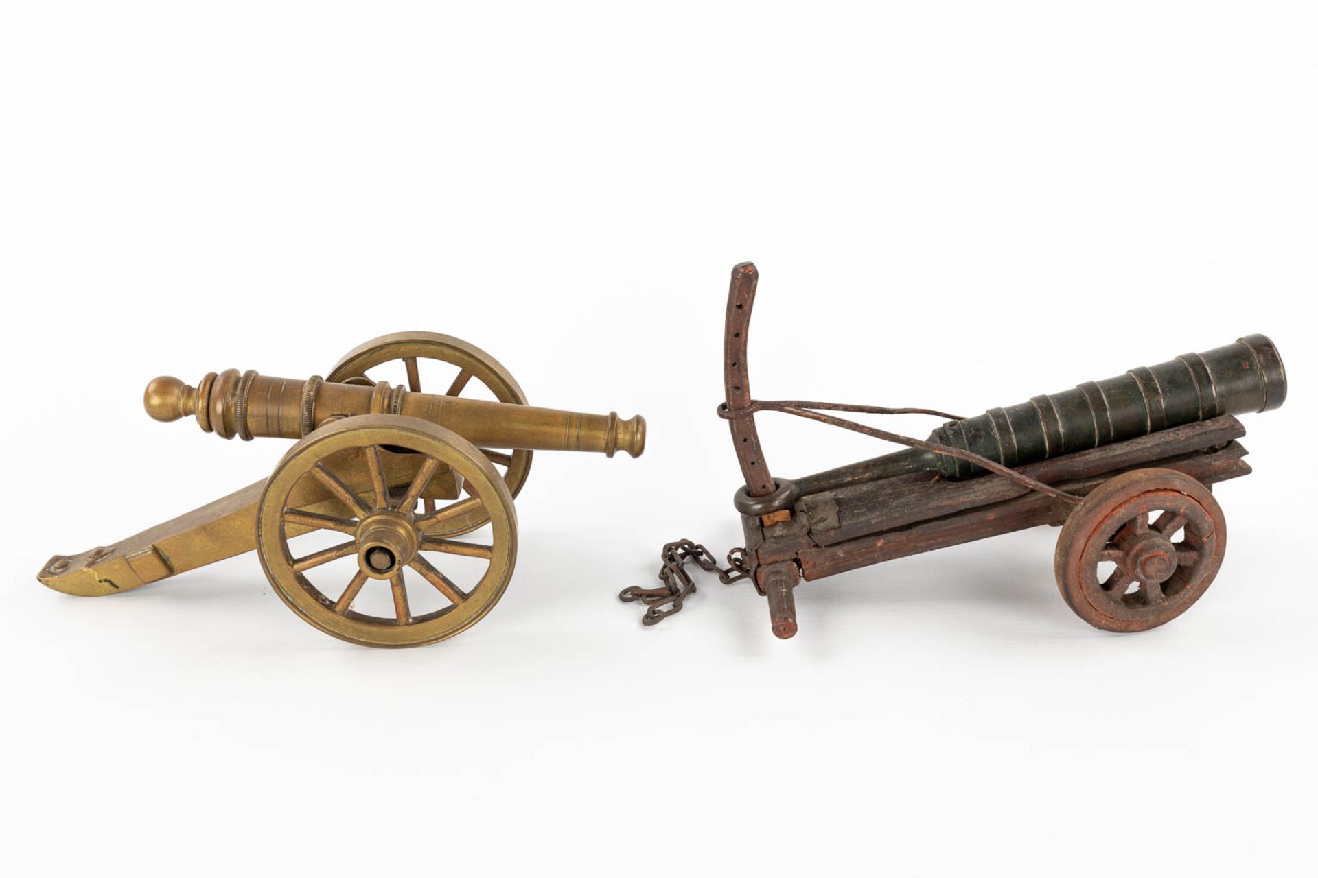 Six miniature cannons, 19th/20th C. (D:20 x W:38 x H:12 cm) - Image 10 of 13