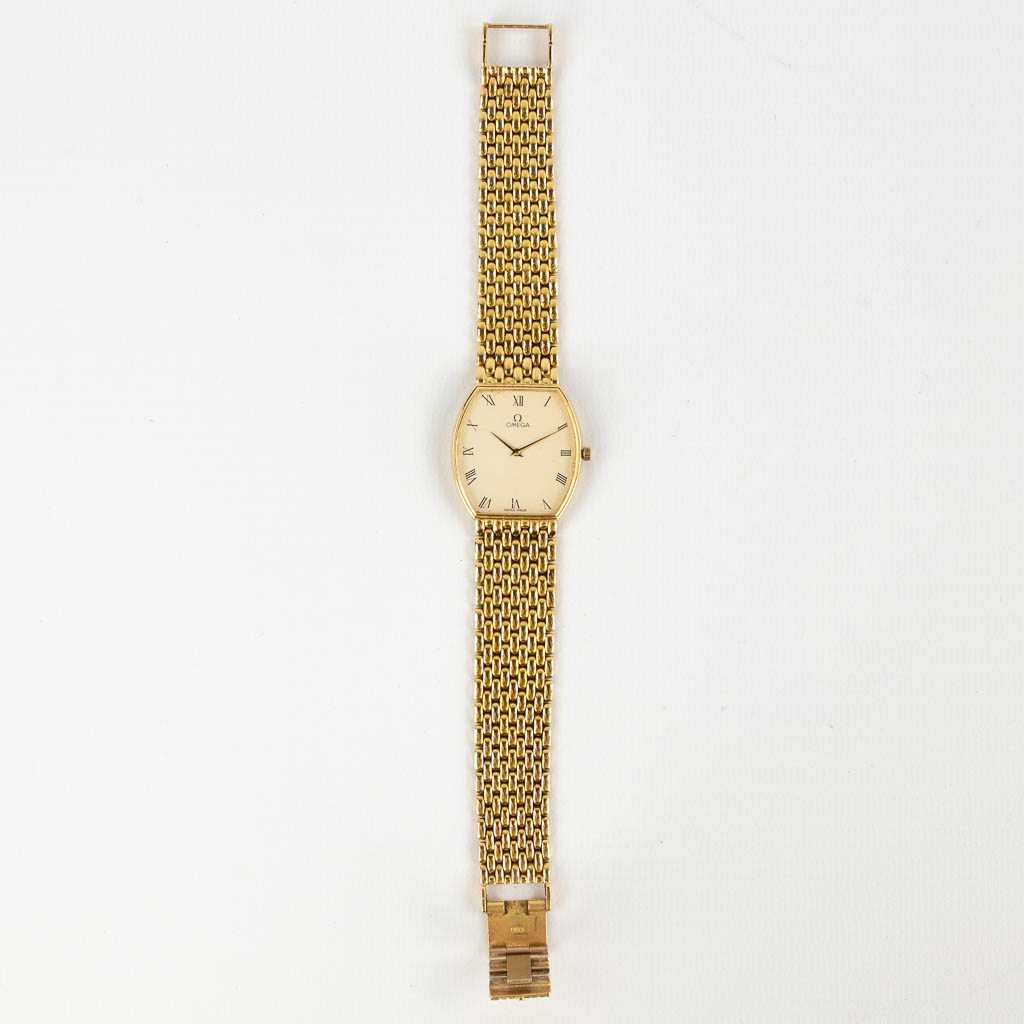 Omega, a men's gold wristwatch with a quartz movement. 59,39g. (W:2,8 x H:2,9 cm) - Image 3 of 13