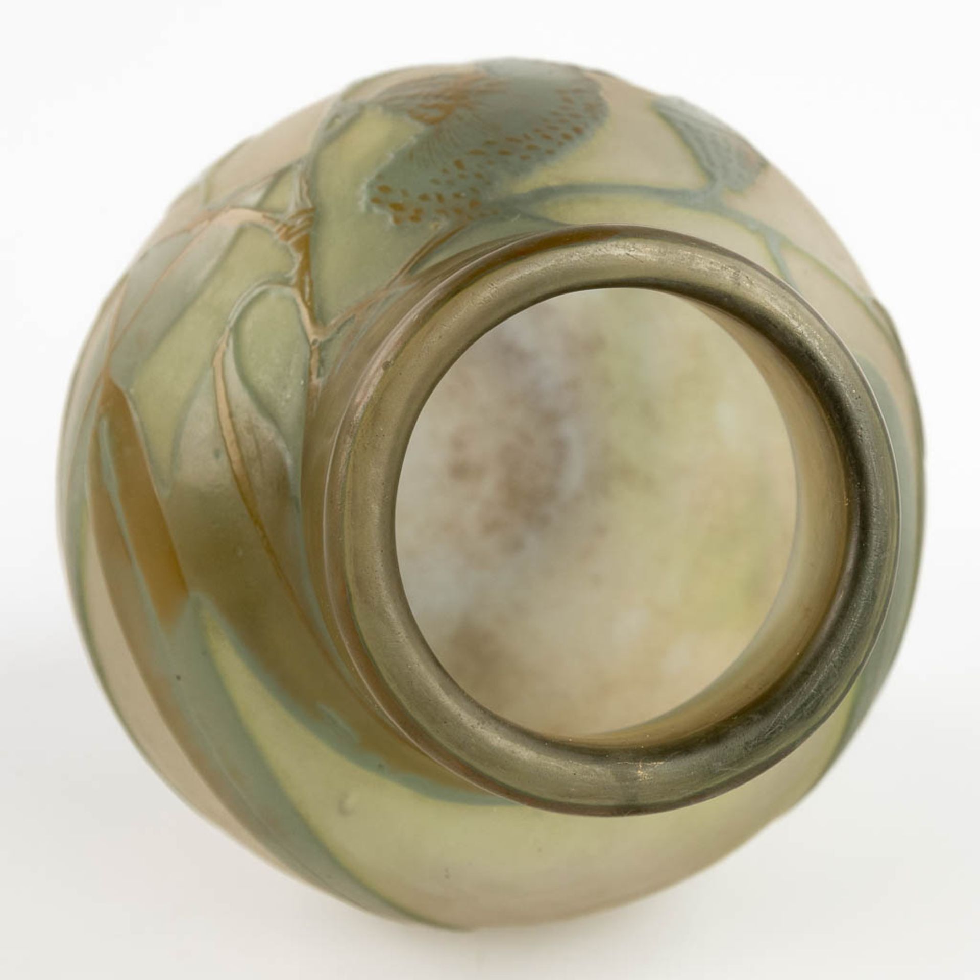Emile GALLE (1846-1904) 'Vase' pate de verre glass. Circa 1905-1908. (H:18 x D:13 cm) - Bild 8 aus 10
