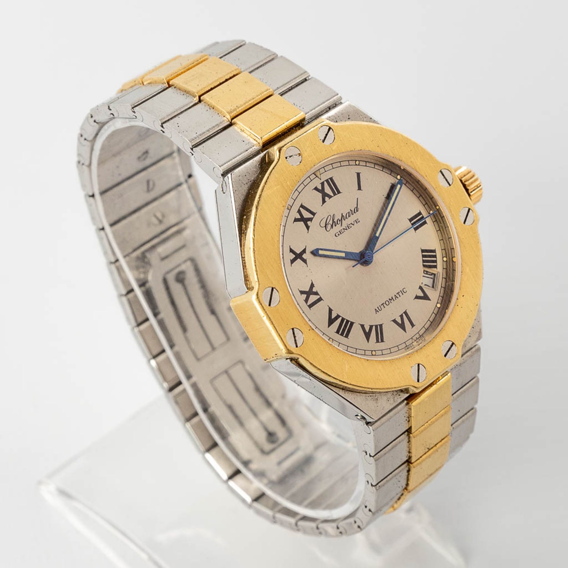 Chopard Saint Moritz, a men's wristwatch, 18kt yellow gold and steel. Box and papers. Reference 8300 - Image 6 of 16