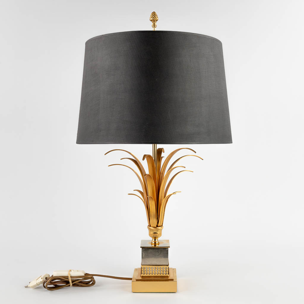A table lamp, gilt metal in Hollywood Regency style. Circa 1980. (H:62 cm) - Image 4 of 10