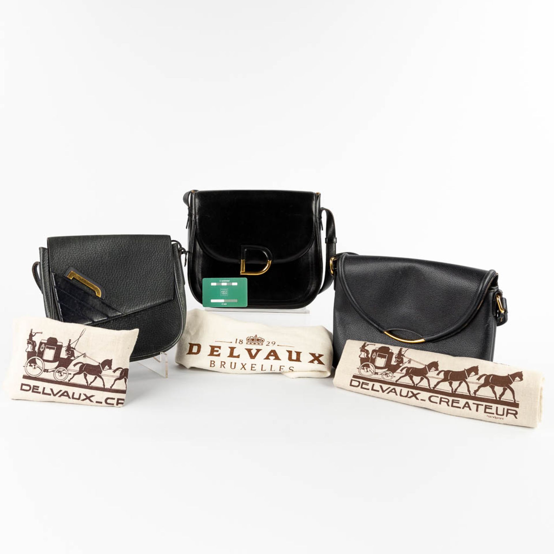 Delvaux, three handbags made of black leather. (W:28 x H:22 cm) - Image 2 of 41