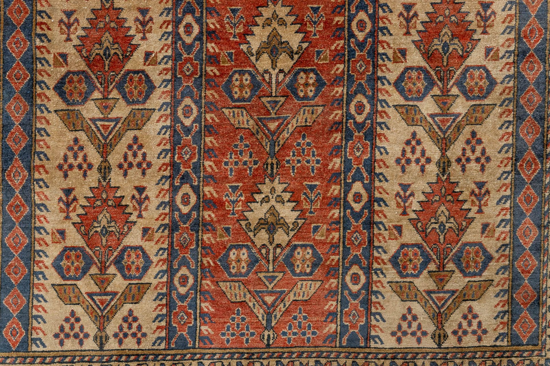 An Oriental hand-made silk carpet, Bashir Afghanistan. (D:119 x W:162 cm) - Image 3 of 8