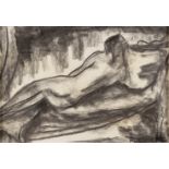 Paul PERMEKE (1918-1990) 'Reclined Nude' charcoal on paper. (W:34 x H:24 cm)