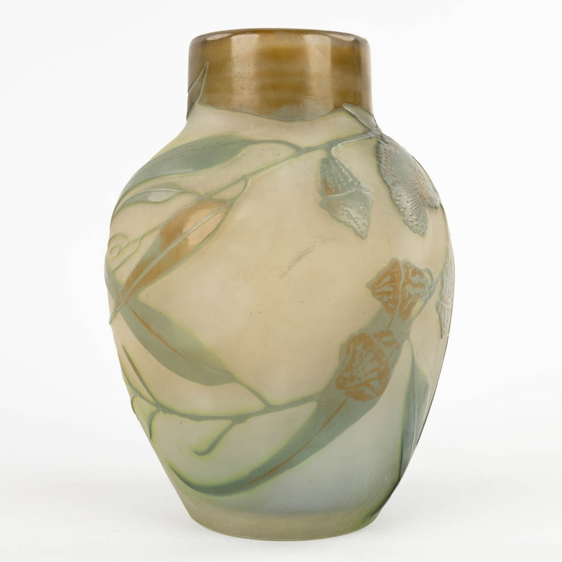 Emile GALLE (1846-1904) 'Vase' pate de verre glass. Circa 1905-1908. (H:18 x D:13 cm) - Bild 4 aus 10