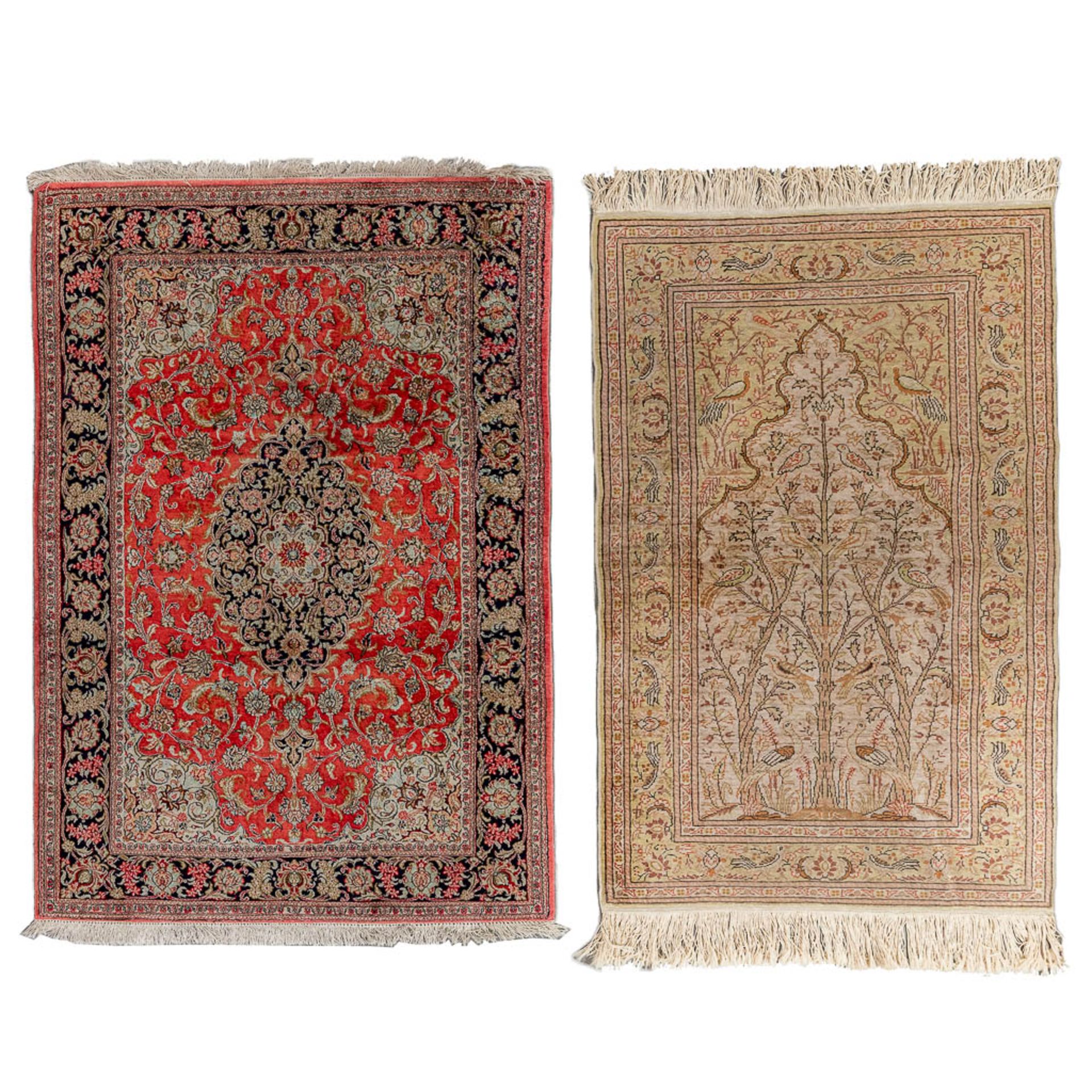 Two Oriental hand-made carpets, Kayseri &amp; Keshan. (D:151 x W:104 cm)