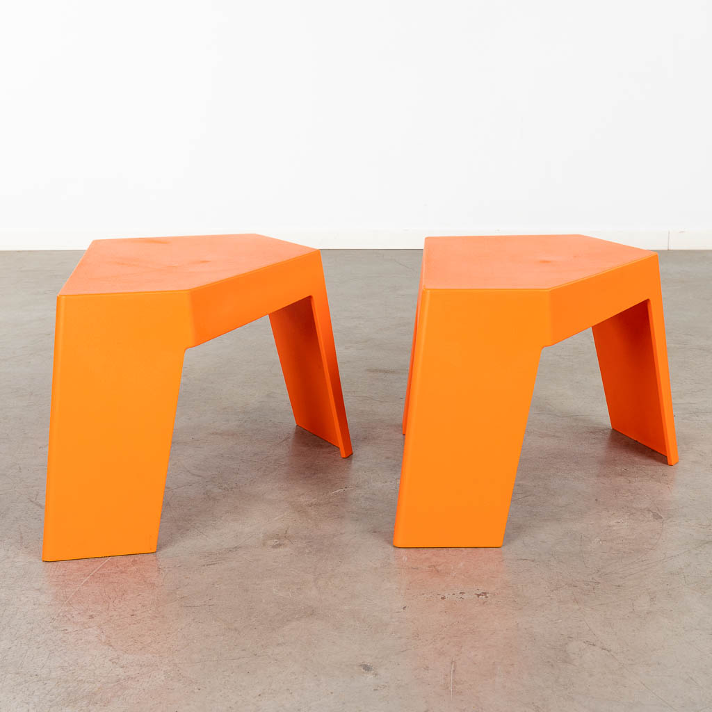 Arne QUINZE (1971) 'Pair of stools' Quinze &amp; Milan (D:46 x W:55 x H:35 cm) - Image 5 of 12