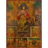 An Eastern European Icon 'The Legend of Saint Catharina'. Dated 1854. (W:48 x H:64 cm)