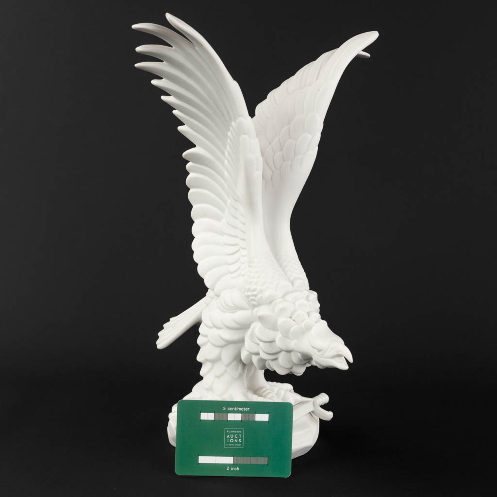 Herend, an eagle with sword figurine, bisque porcelain. (D:24 x W:23,5 x H:33 cm) - Image 2 of 10