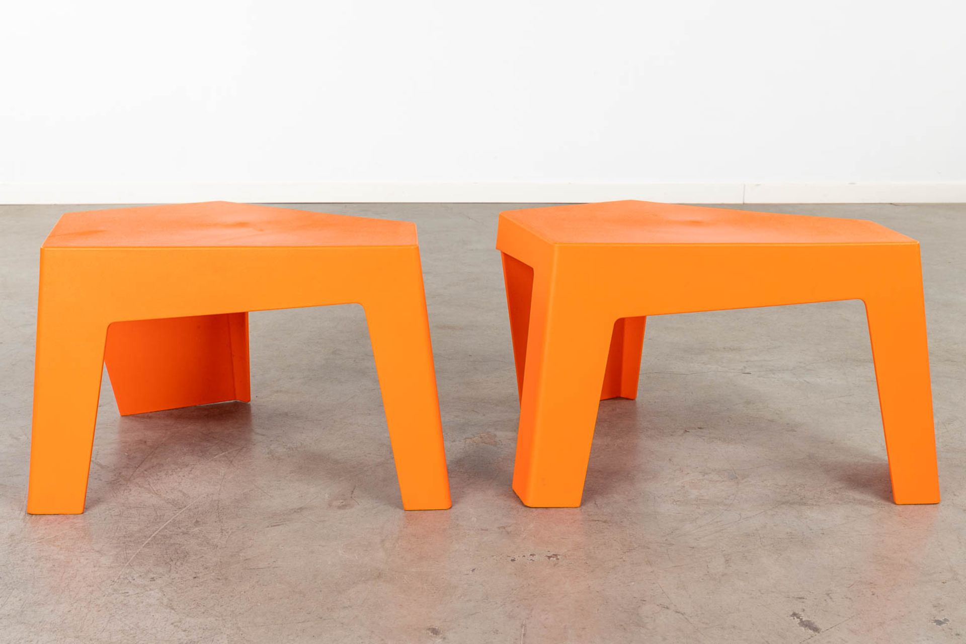 Arne QUINZE (1971) 'Pair of stools' Quinze &amp; Milan (D:46 x W:55 x H:35 cm) - Image 4 of 12