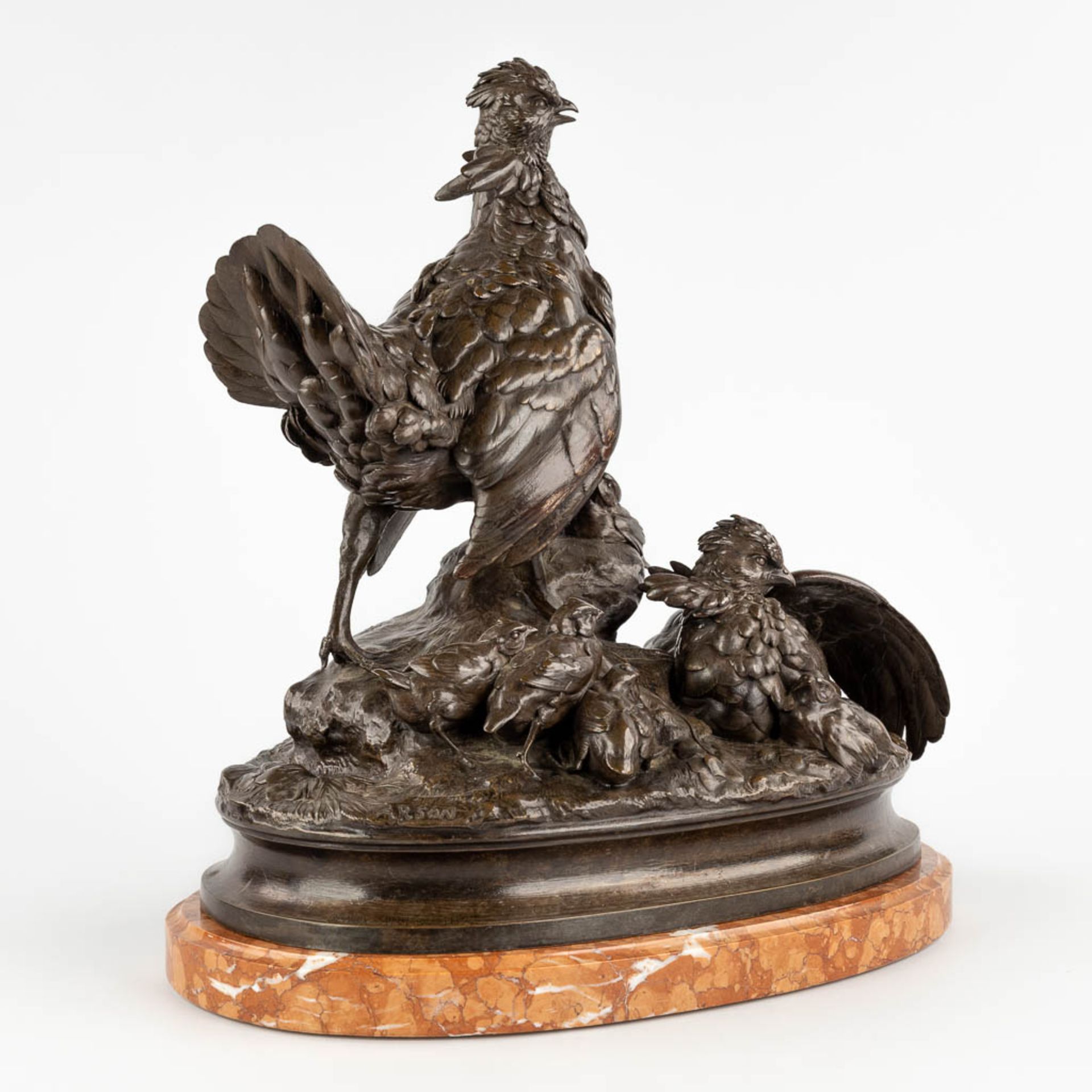 Alphonse ARSON (1822-1895) 'Partridge with chicks' patinated bronze. 1877. (D:22 x W:40 x H:41 cm) - Bild 3 aus 14