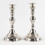 A pair of candlesticks, silver, signed A.De Keghel, Roos. A925. 831g. (H:26 x D:13,5 cm)