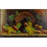 Modeste CARLIER (1820-1878) 'Still life with fruits' oil on panel. (W:80 x H:50 cm)