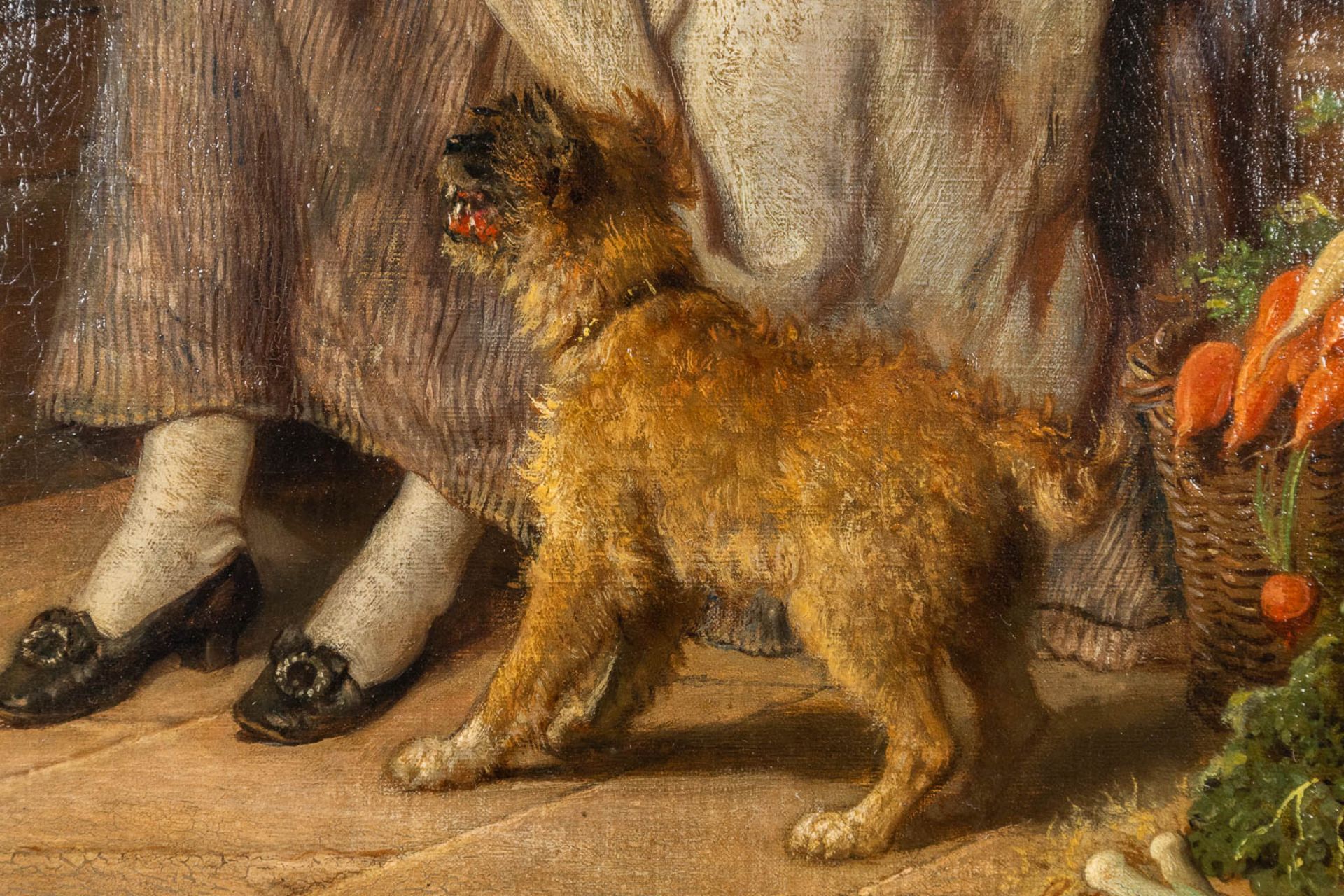 Auguste HADAMARD (1823-1886) 'Le Poulet Roti' oil on canvas. (W:40 x H:51 cm) - Bild 6 aus 10